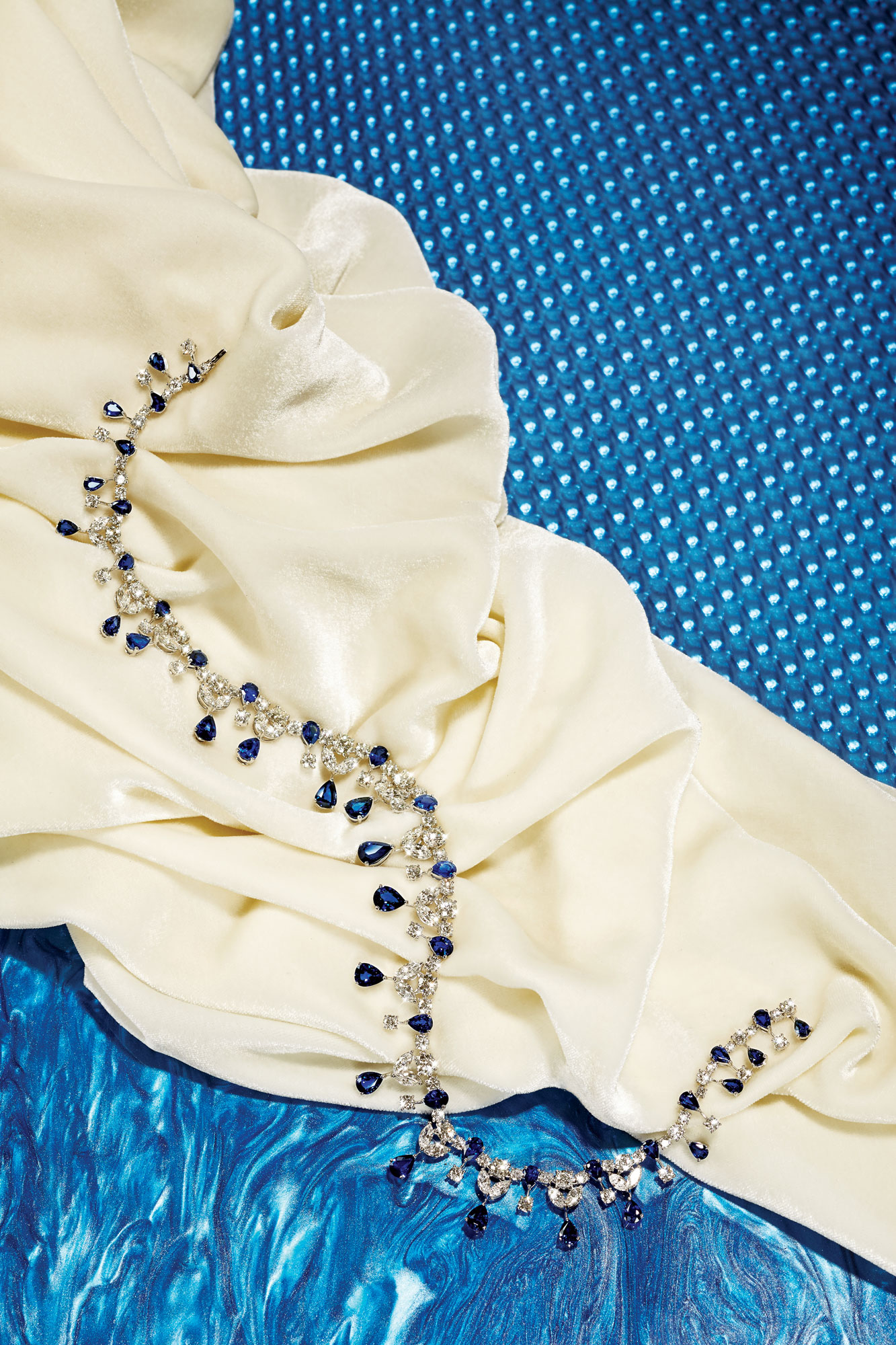 Sapphire and Diamond Necklace by Graff