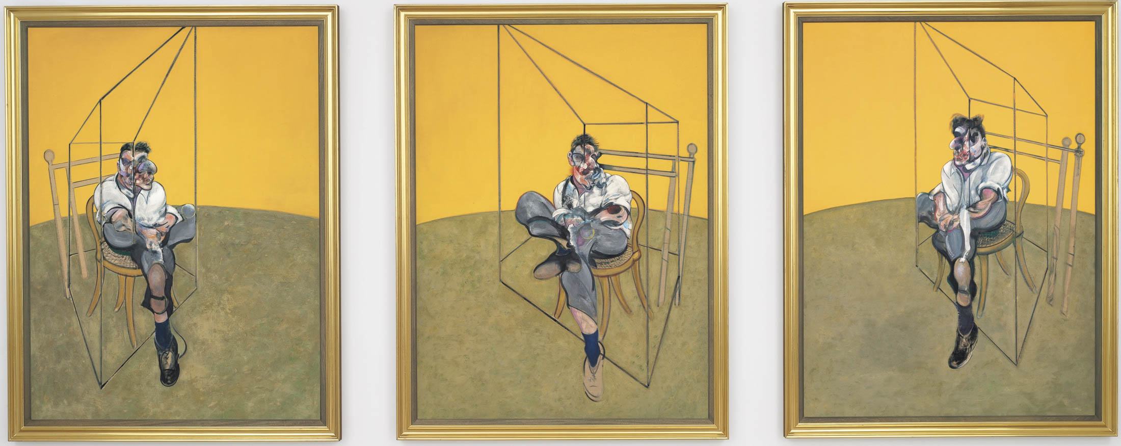 Francis Bacon, Three Studies of Lucian Freud, 1969
