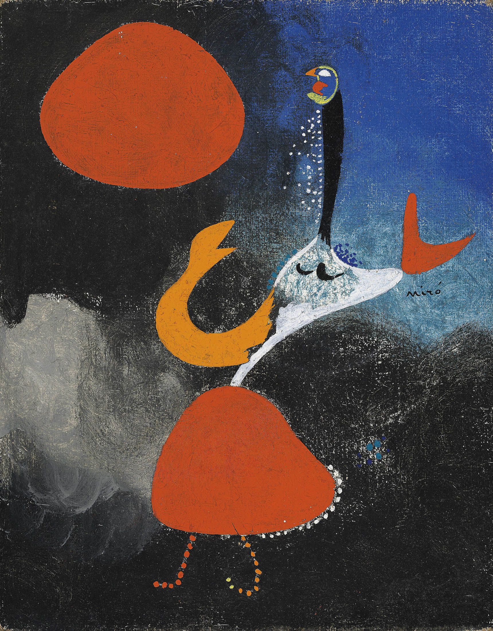 Joan Miró, Femme devant le soleil, July 7, 1938