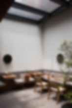 A bright dining area inside Pujol.