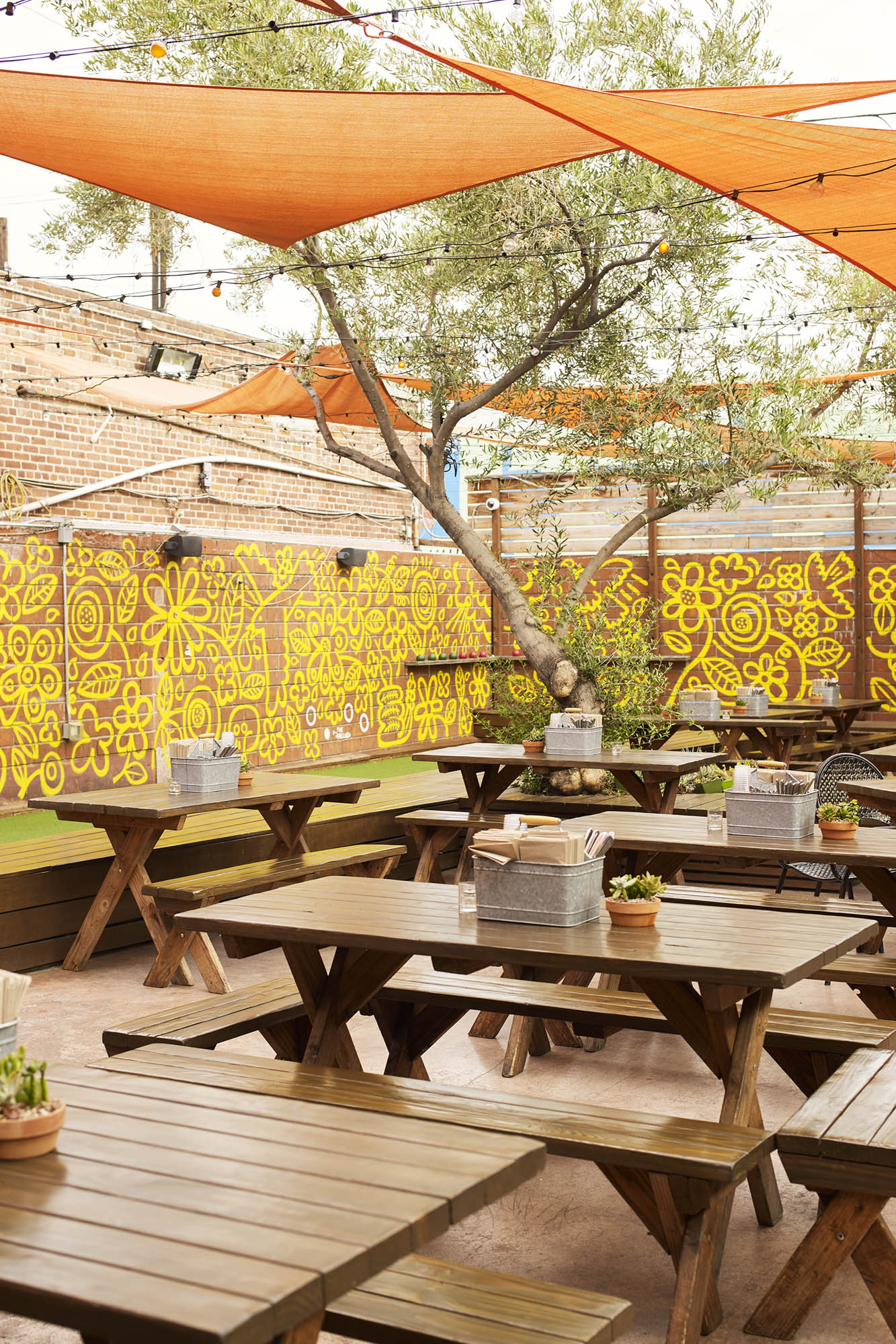 Everson’s back patio is the place for burgers and cocktails.