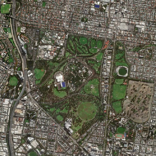 Satellite view of Parkville, Melbourne