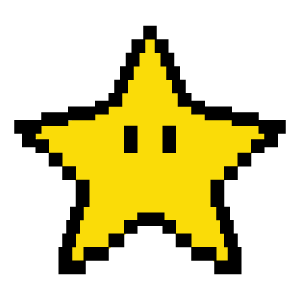 Pixel art version of star