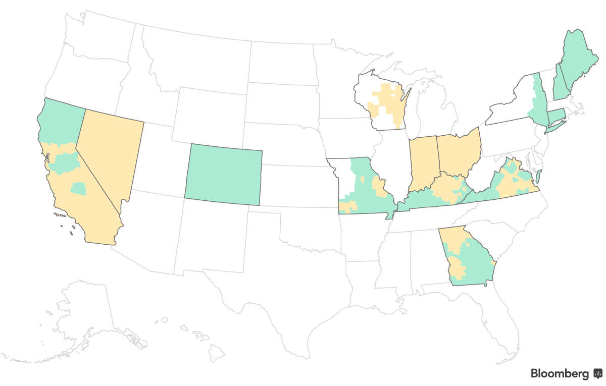 National map showing Anthem's service areas