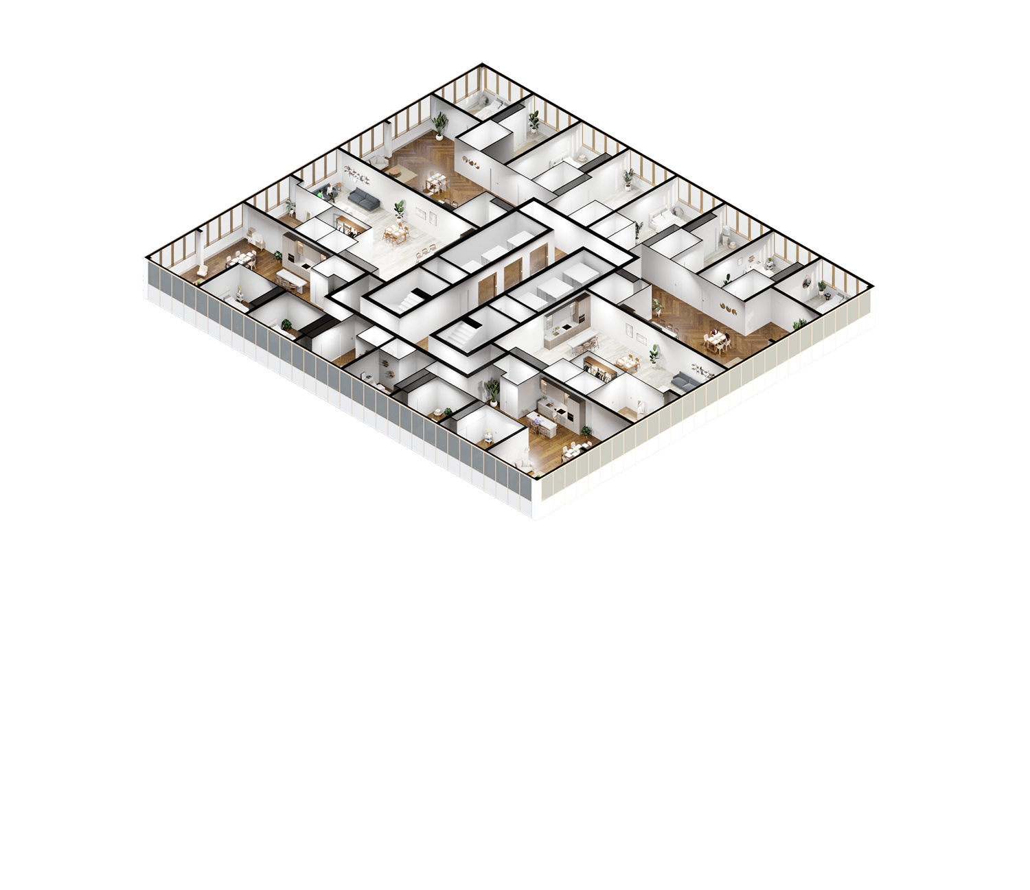 Residential building floor plan